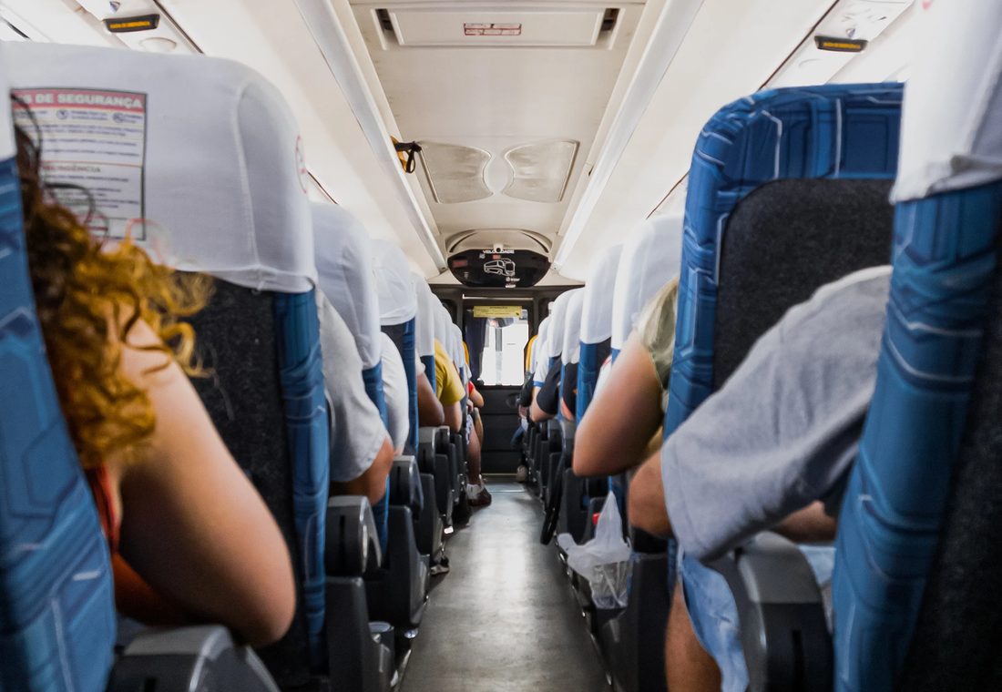 Transportes para empresas - interior do autocarro